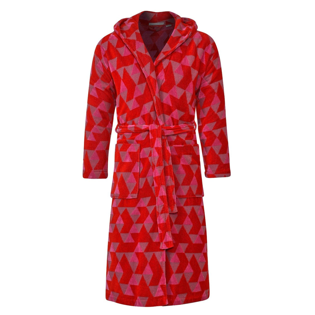 Women's Hooded Robe front - Pink Diamond | Bown of London