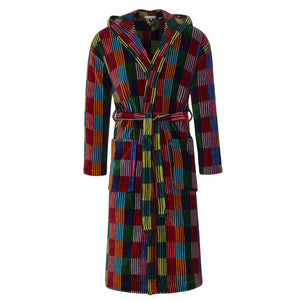 Women's Hooded Robe front - Patchwork | Bown of London