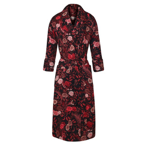 Lightweight Women's Bathrobe front - Bengal Rose | Bown of London