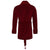 Howard Luxury Cotton Short Velvet Smoking Jacket in Burgundy - back | Bown of London