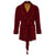 Howard Luxury Cotton Short Velvet Smoking Jacket in Burgundy - front | Bown of London