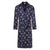 Lightweight Bathrobe front - Gatsby Paisley Blue | Bown of London