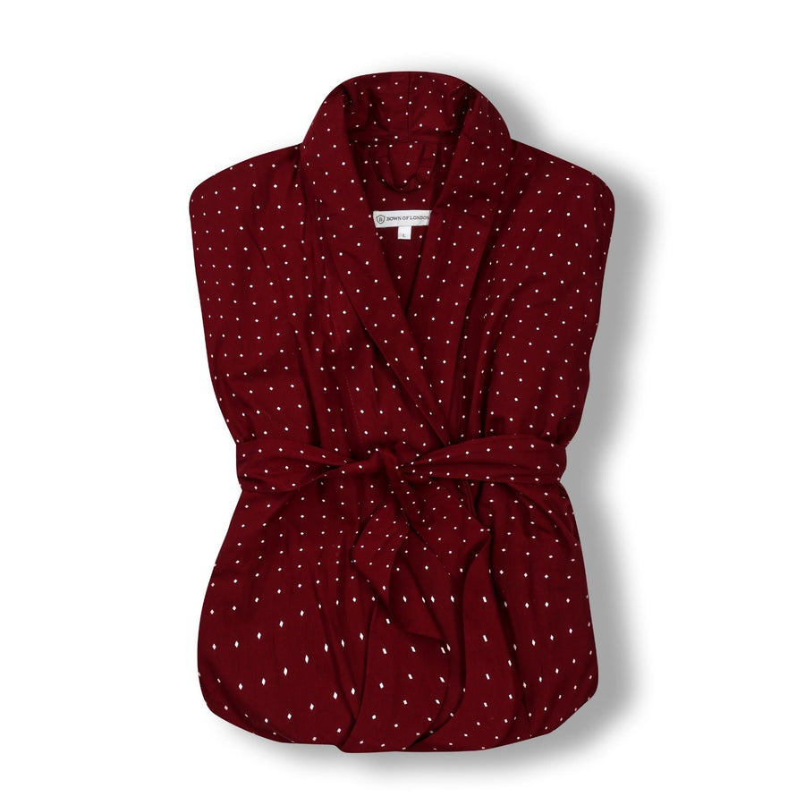 Lightweight Men's Bathrobe folded - Tosca Red | Bown of London