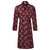 Lightweight Bathrobe front - Gatsby Paisley Wine | Bown of London