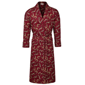 Lightweight Men's Robe front - Gekko Claret | Bown of London