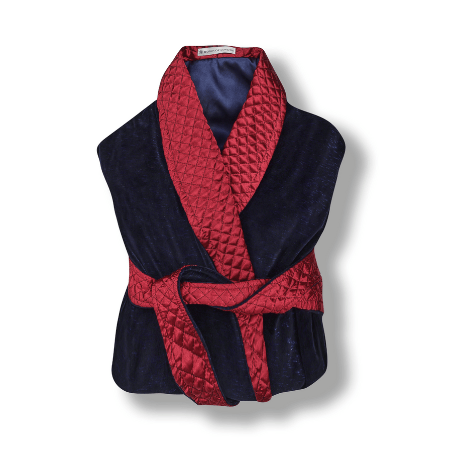 Cliveden Short Velvet Smoking Jacket - Folded | Bown of London