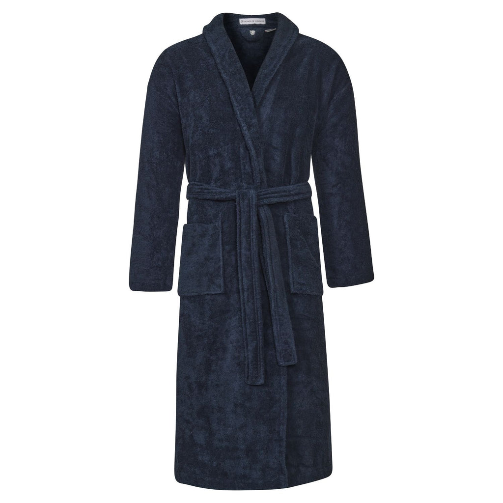 Women's Robe front - Baroness Navy | Bown of London