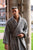 Men's Grey Towelling Bathrobe - Europa