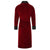 Astor Luxury Cotton Long Velvet Smoking Jacket in Burgundy - back | Bown of London