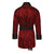 Clarke Men's Short Smoking Jacket back - Claret | Bown of London