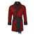 Clarke  Men's Short Smoking Jacket front - Claret | Bown of London