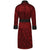 Gable Mens Long Smoking Jacket back - Claret | Bown of London