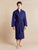 Lightweight Men's Bathrobe model photo front - Pacific | Bown of London