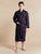 Lightweight Men's Bathrobe model photo front - Atlas Gray | Bown of London