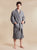 Men's Grey Towelling Bathrobe - Europa