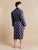 Lightweight Men's Robe model photo back - Gatsby Paisley Blue | Bown of London