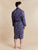 Lightweight Men's Robe back photo model - Gekko Navy | Bown of London