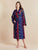 Women's Hooded Robe model photo front - Multicolor | Bown of London