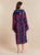 Women's Hooded Robe model photo back - Multicolor | Bown of London