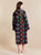 Women's Hooded Robe model photo back - Patchwork | Bown of London