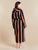 Women's Hooded Extra Long Bathrobe model photo back - Miami | Bown of London