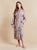 Lightweight Women's Bathrobe model photo front - Serpentine Blush | Bown of London