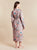 Lightweight Women's Bathrobe model photo back - Serpentine Blush | Bown of London