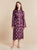 Lightweight Bathrobe model photo front - Gatsby Paisley Wine | Bown of London