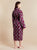 Lightweight Bathrobe model photo back - Gatsby Paisley Wine | Bown of London