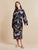 Lightweight Women's Bathrobe model photo front - Garden Treasure | Bown of London