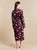 Lightweight Women's Bathrobe model photo back - Bengal Rose | Bown of London