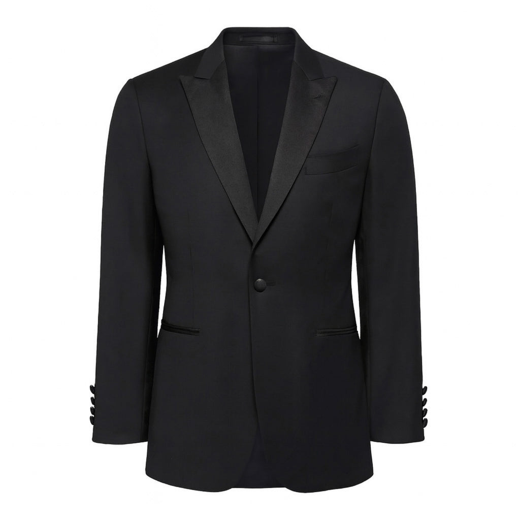 Made to measure Men's Single Breasted Black Tuxedo and Trousers