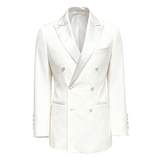 Made to measure Men's Double Breasted White Tuxedo Suit
