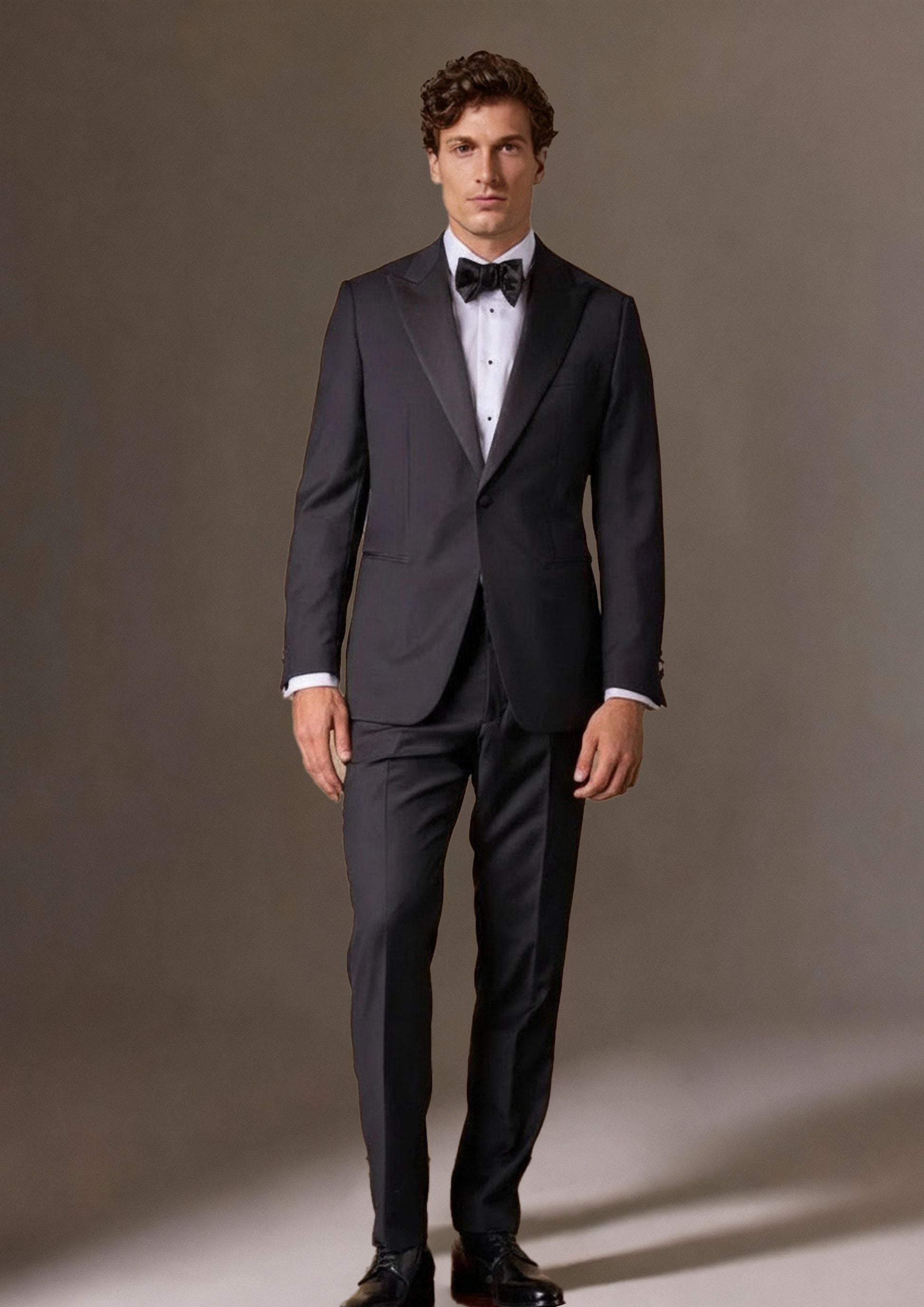 Made to measure Men's Single Breasted Black Tuxedo and Trousers