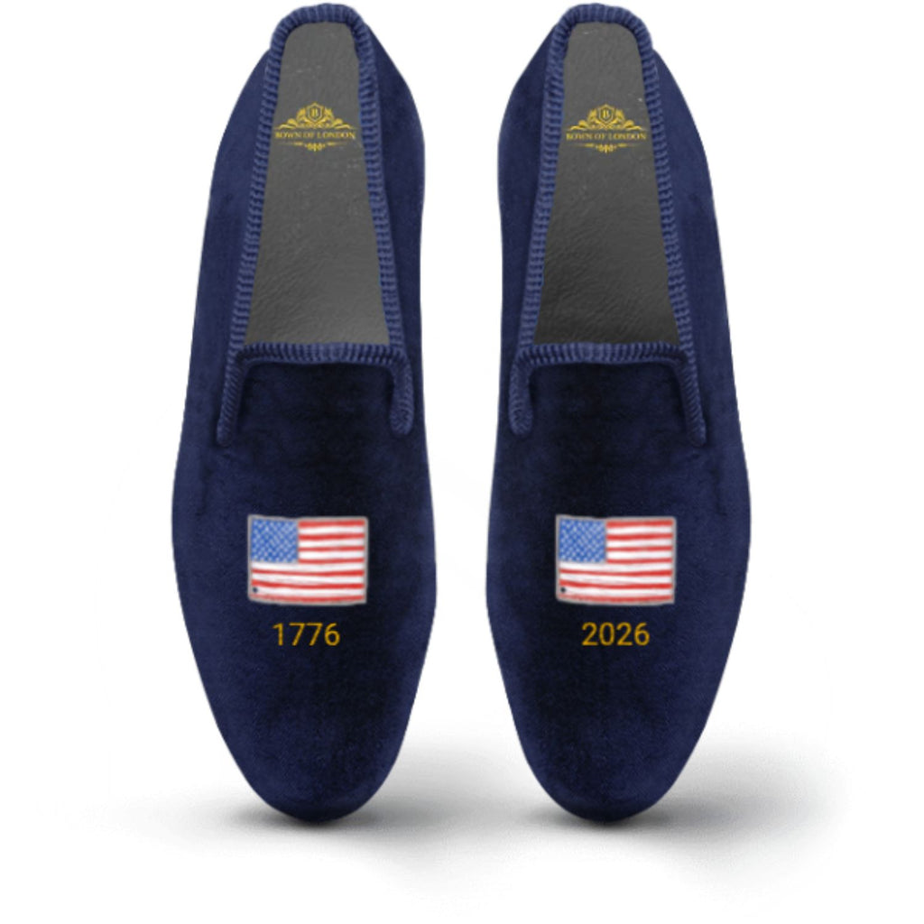 Men's Velvet Loafer/Slipper Shoe USA 250 Anniversary