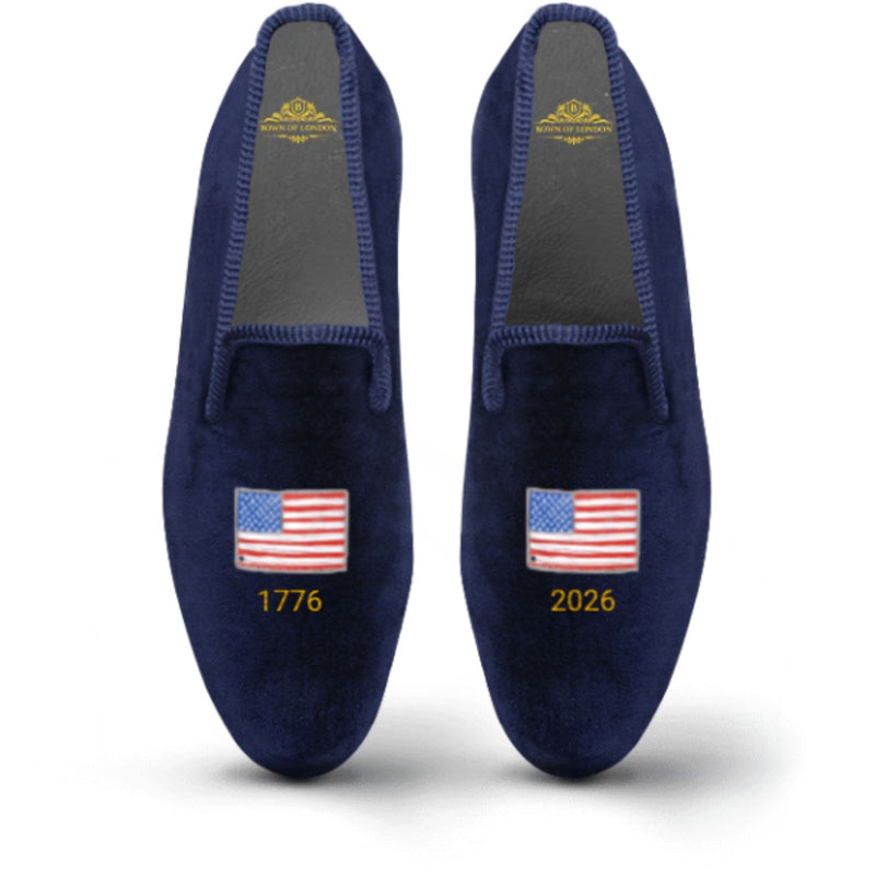 Men's Velvet Loafer/Slipper Shoe USA 250 Anniversary