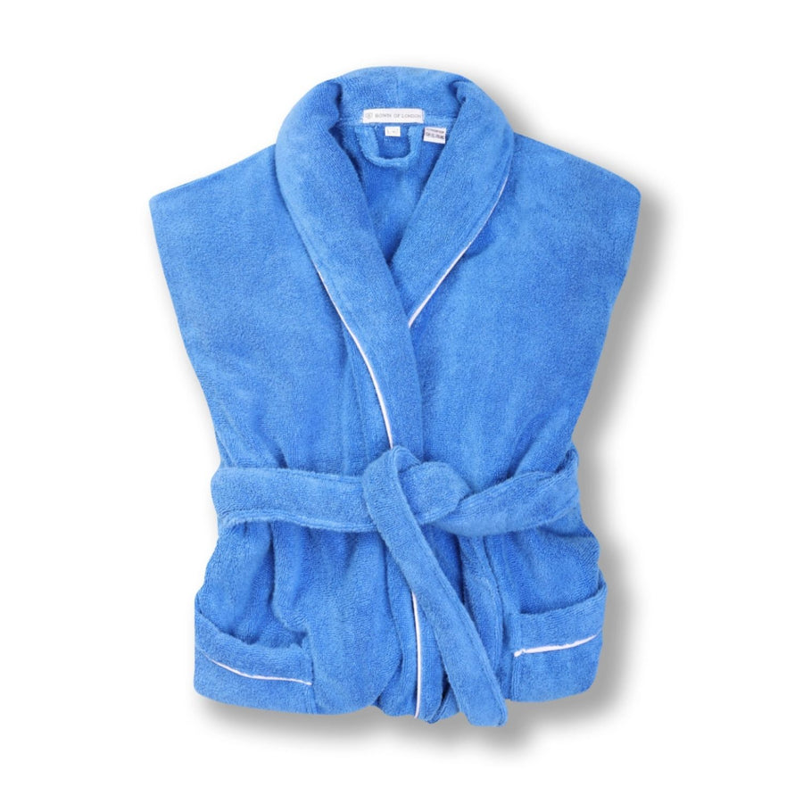 Cancun Men's Sky Blue Bathrobe - Folded | Bown of London
