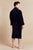 Earl Navy Men's Heavyweight Bathrobe - Model Back | Bown of London