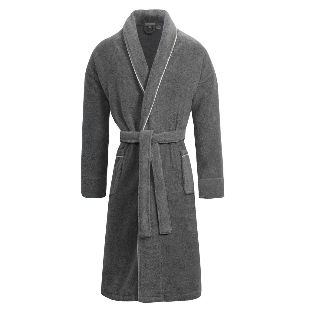 Europa Gray Unisex Bathrobe - Front | Bown of London