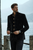 Made to Measure Black Italian Velvet Nehru Collar Jacket