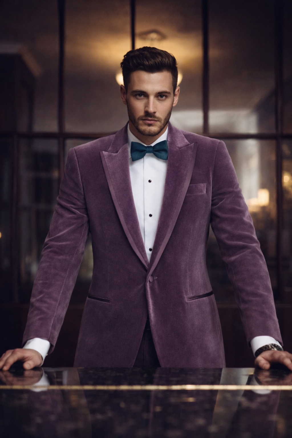 Made to measure Men's Single Breasted Purple Jacket