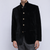 Made to Measure Black Italian Velvet Nehru Collar Jacket