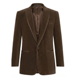 Made to measure Men's Single Breasted Dark Brown Velvet Jacket