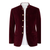 Made to Measure Maroon Italian Velvet Nehru Collar Jacket
