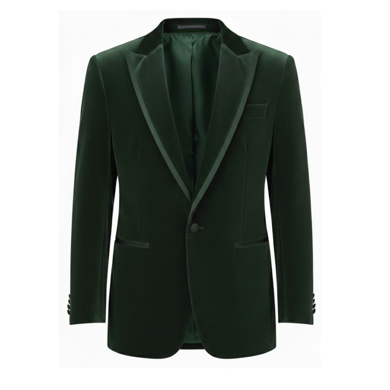 Dark Green Velvet Blazer - Bown of London