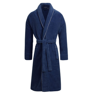 Phoenix Unisex Blue Bathrobe - Front | Bown of London