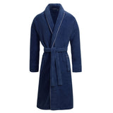 Men's Navy Towelling Bathrobe - Phoenix