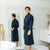 Men's Towelling Bathrobe - Navy