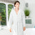 Men's Hooded Towelling Robe - Pale Gray