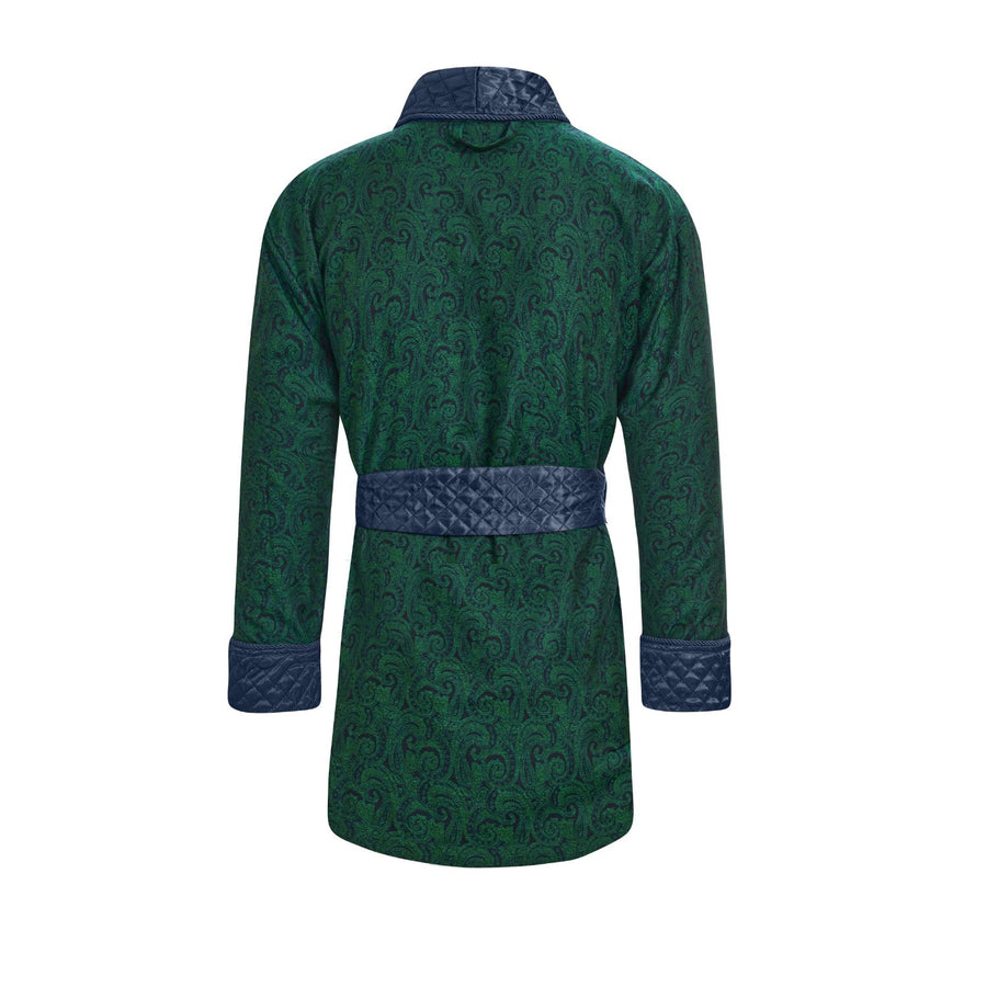 Russborough Short Smoking Jacket in Green